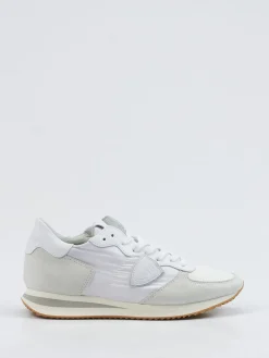 Damen Philippe Model – Sneaker aus Veloursleder Off-White