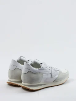 Damen Philippe Model – Sneaker aus Veloursleder Off-White