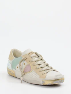 Damen Philippe Model – Sneaker aus Leder mit Metallic-Effekt
