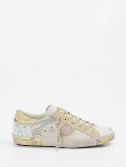 Damen Philippe Model – Sneaker aus Leder mit Metallic-Effekt