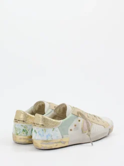 Damen Philippe Model – Sneaker aus Leder mit Metallic-Effekt