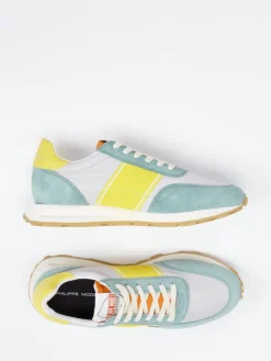 Herren Philippe Model – Sneaker aus Veloursleder und Nylon