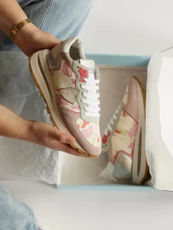 Damen Philippe Model – Sneaker aus Veloursleder und Canvas