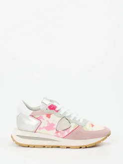 Damen Philippe Model – Sneaker aus Veloursleder und Canvas