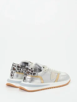 Damen Philippe Model – Sneaker aus Metallicleder