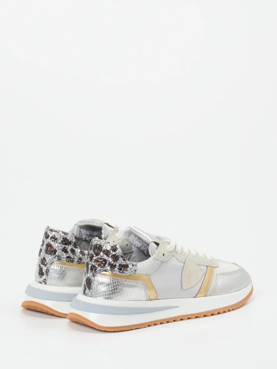 Damen Philippe Model – Sneaker aus Metallicleder