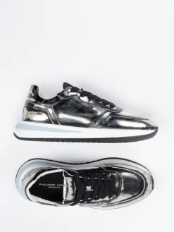 Damen Philippe Model – Sneaker aus Metallicleder