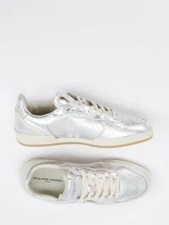 – Sneaker aus Metallicleder Silber*Philippe Model New
