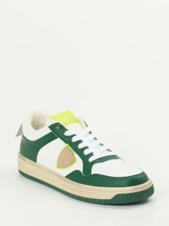 Herren Philippe Model – Sneaker aus veganem Kalbleder grün-