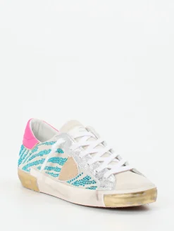 Damen Philippe Model – Sneaker aus Veloursleder mit Strass