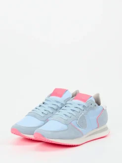 Damen Philippe Model – Sneaker aus Veloursleder Hell