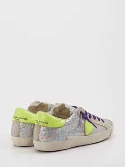 Damen Philippe Model – Sneaker aus Metallic mit Glitzereffekt