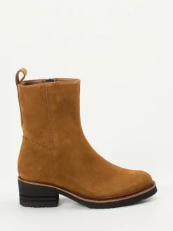 – Ankle Boots aus Veloursleder Cognac*Piedi Nudi Sale