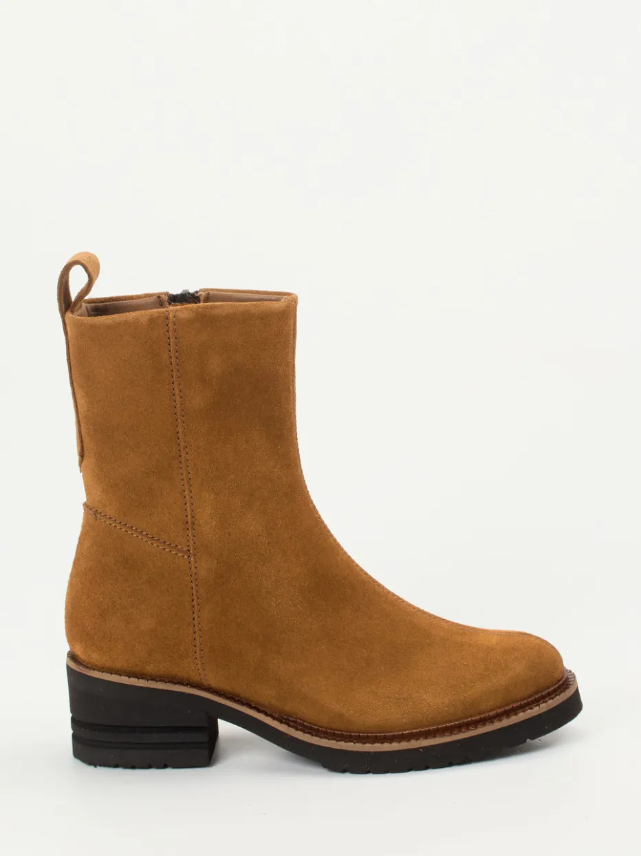 – Ankle Boots aus Veloursleder Cognac*Piedi Nudi Sale