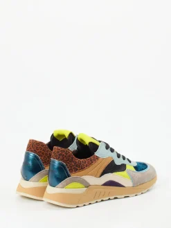 Damen Piedi Nudi – Chunky Sneaker aus Kalbleder mehrfarbig