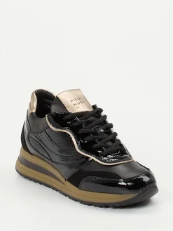 Damen Piedi Nudi – Sneaker aus Kalbleder mit Metallic-Details