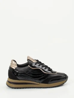 Damen Piedi Nudi – Sneaker aus Kalbleder mit Metallic-Details
