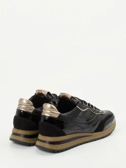 Damen Piedi Nudi – Sneaker aus Kalbleder mit Metallic-Details