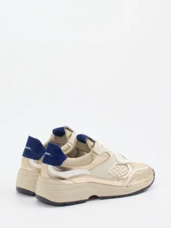 – Sneaker aus Metallicleder und Velours*Piedi Nudi Discount