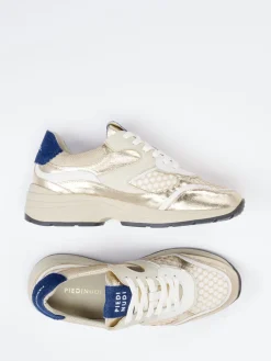 – Sneaker aus Metallicleder und Velours*Piedi Nudi Discount