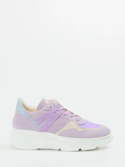 Damen Piedi Nudi – Sneaker aus Veloursleder in Flieder