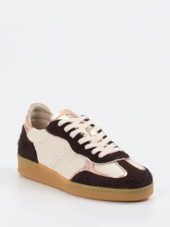 – Sneaker aus Velour/Leder in Roségold*Piedi Nudi