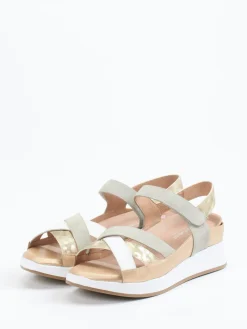 Damen Piesanto – Keilsandalette aus Veloursleder und Textil