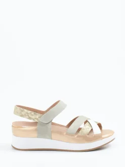 Damen Piesanto – Keilsandalette aus Veloursleder und Textil