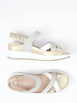 Damen Piesanto – Keilsandalette aus Veloursleder und Textil