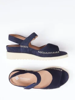 – Komfortsandale aus Veloursleder*Piesanto Discount