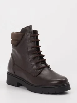 Damen Piesanto – Schnürboots aus Leder dunkel