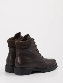 Damen Piesanto – Schnürboots aus Leder dunkel