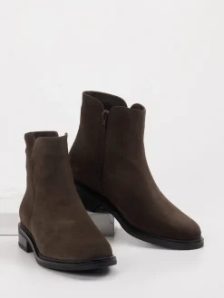 Damen Piesanto – Stiefelette aus Veloursleder Dunkel