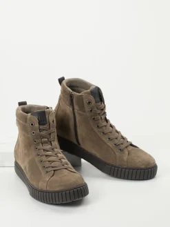 Herren Pius Gabor – High-Top-Sneaker aus Veloursleder taupe