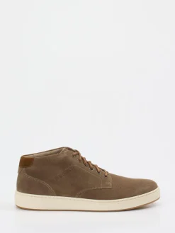 Herren Pius Gabor – Mid-Top-Sneaker aus Veloursleder Taupe