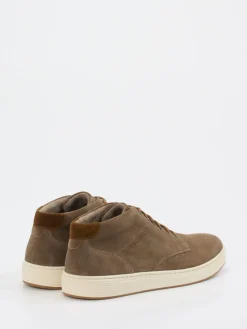 Herren Pius Gabor – Mid-Top-Sneaker aus Veloursleder Taupe