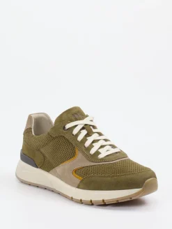 Herren Pius Gabor – Sneaker aus Veloursleder oliv