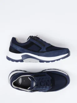 Herren Pius Gabor – Sneaker aus Veloursleder und Mesh marine