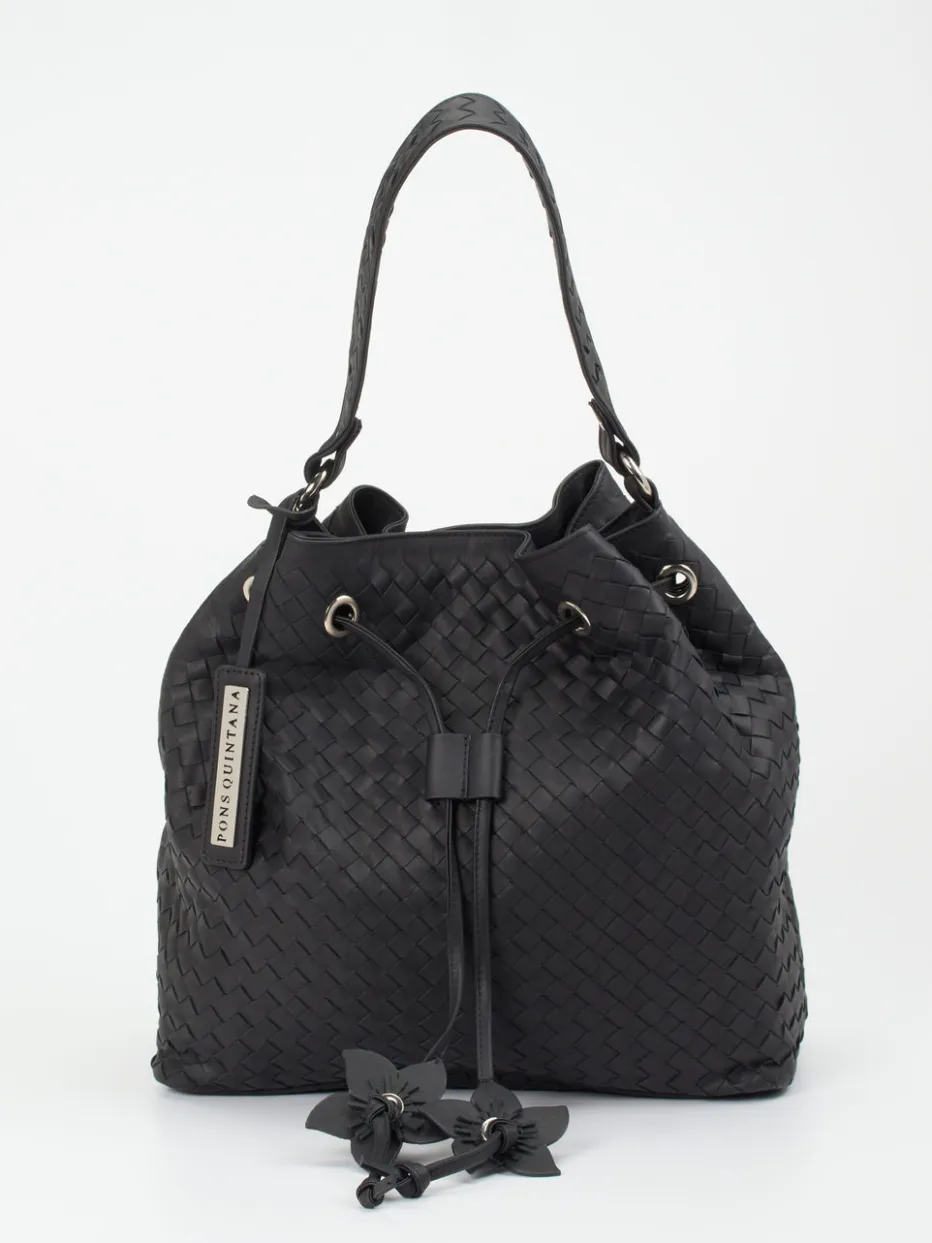 – Bucket Bag aus Flechtleder*Pons Quintana New