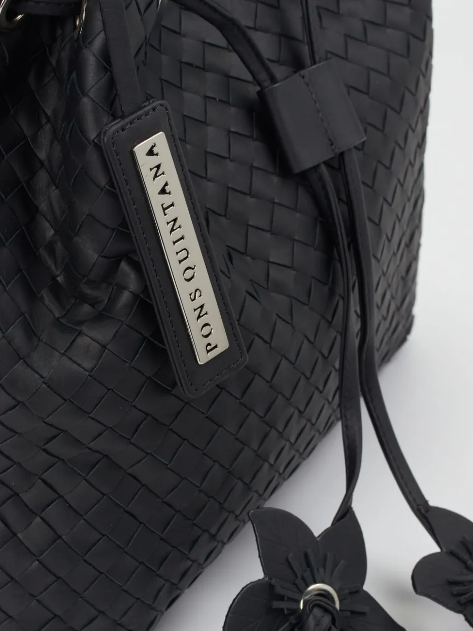 – Bucket Bag aus Flechtleder*Pons Quintana New