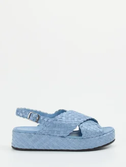 Damen Pons Quintana – Plateau-Sandalen aus Flechtleder hell