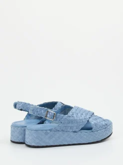 Damen Pons Quintana – Plateau-Sandalen aus Flechtleder hell