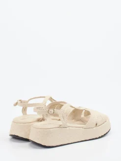 Damen Pons Quintana – Plateau-Sandale aus Ziegenleder