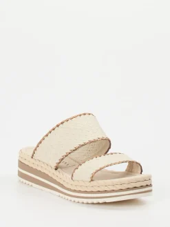 Damen Pons Quintana – Plateau-Sandalen aus Flechtleder Creme