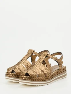 – Plateau-Sandale aus Flechtleder bronzegold*Pons Quintana Outlet