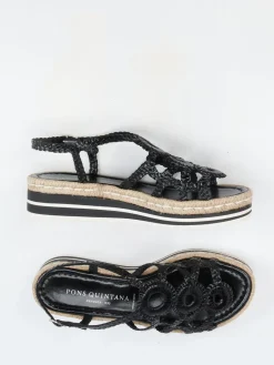 Damen Pons Quintana – Plateau-Sandalen aus Flechtleder