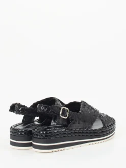 Damen Pons Quintana – Plateau-Sandalen aus Flechtleder