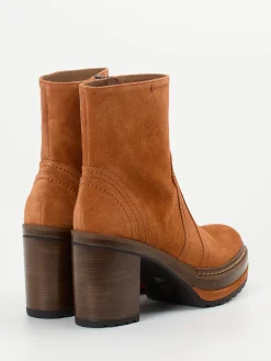 Damen Pons Quintana – Plateau-Stiefeletten aus Veloursleder Cognac