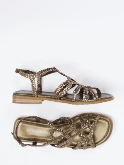 – Riemchensandale aus Metallicleder bronzegold*Pons Quintana Online