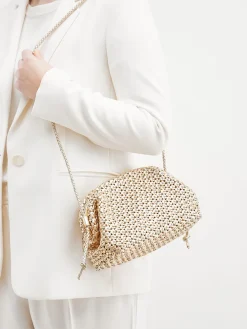 Damen Pons Quintana – Schultertasche aus Flechtleder